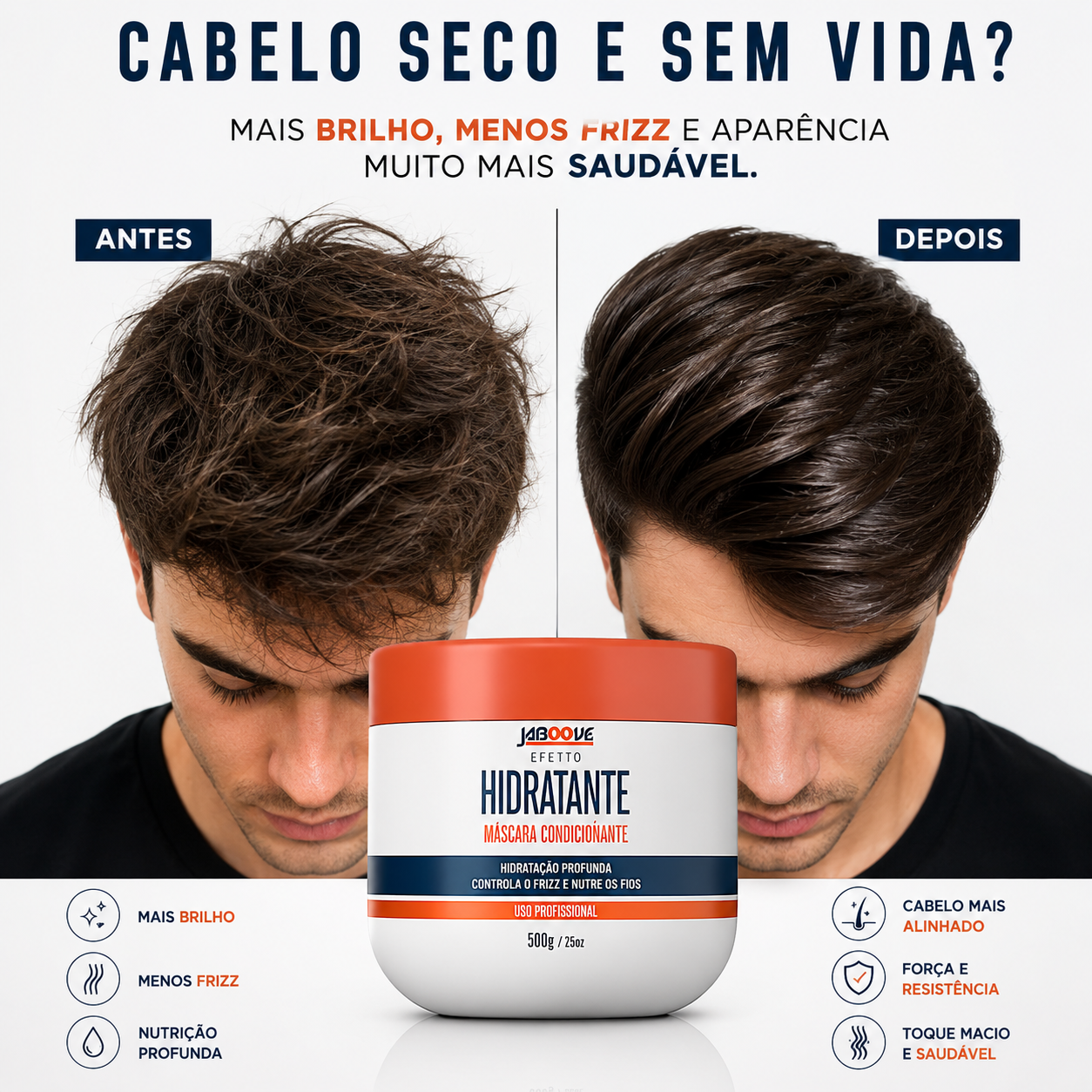 Máscara de Hidratação Jaboque 500g – Cabelos Masculinos - Barbas de ...