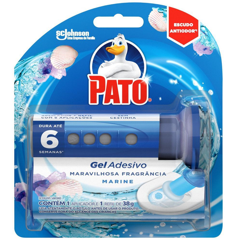 Desodorizador Sanitário Pato Gel Adesivo Aplicador + Refil Marine| Mrc  Comércio - Mrc Comércio Loja Online - Compre Sem Sair de Casa