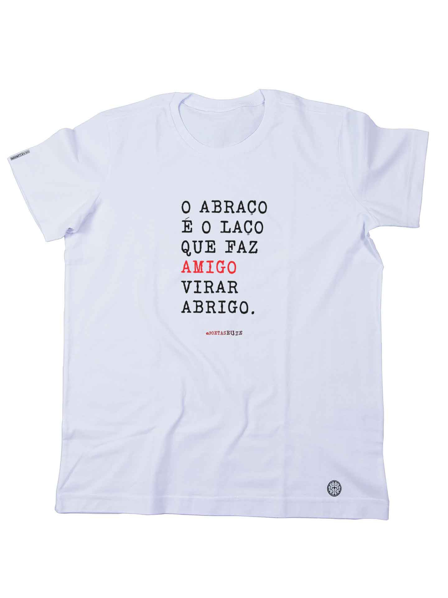 Camiseta Abraço amigo by @poetaseuze - Nó na Cabeça