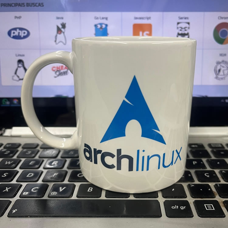 Caneca Arch Linux - Caneca do Dev - Canecas e produtos de programação