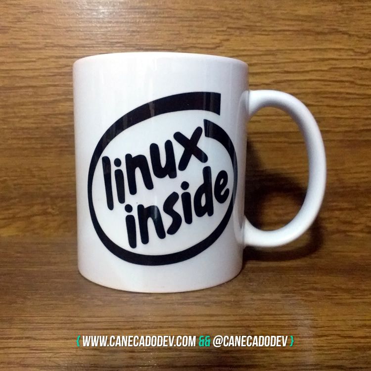 Caneca Linux Inside - Caneca do Dev - Canecas e produtos de programação