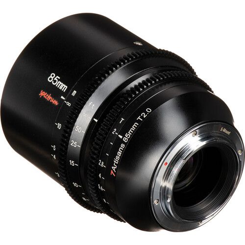 Objectif Cinéma 7artisans 85mm T2.0 - Pour Sony E-Mount - Mise Au Point Manuelle Et Faible Distorsion - Idéal Pour A7, FX3, A7S3