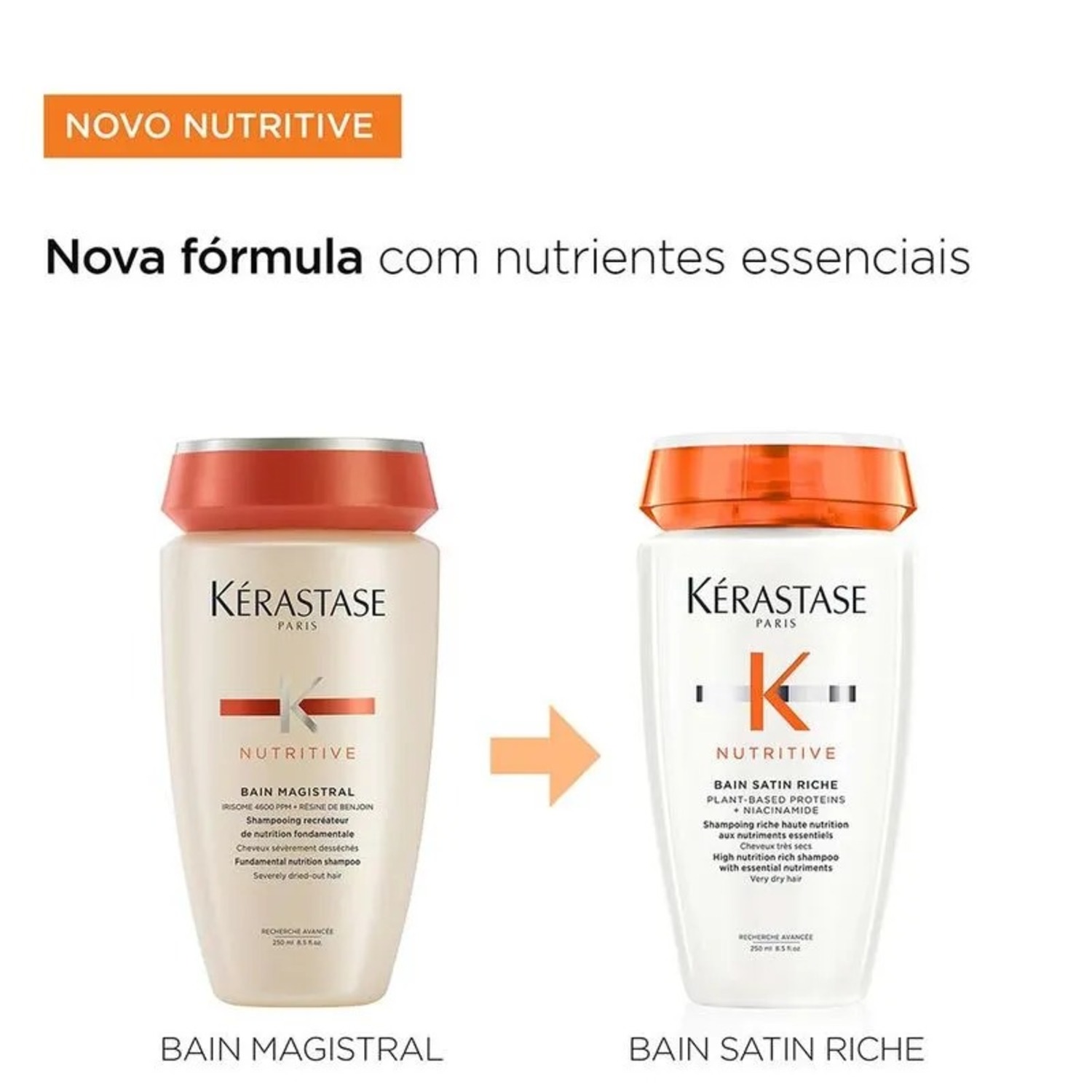 4個セット！Kérastase Bain Satin 250ml Kérastase Nutritive Bain Satin Riche Shampoo 250ml - Cosméticos LC