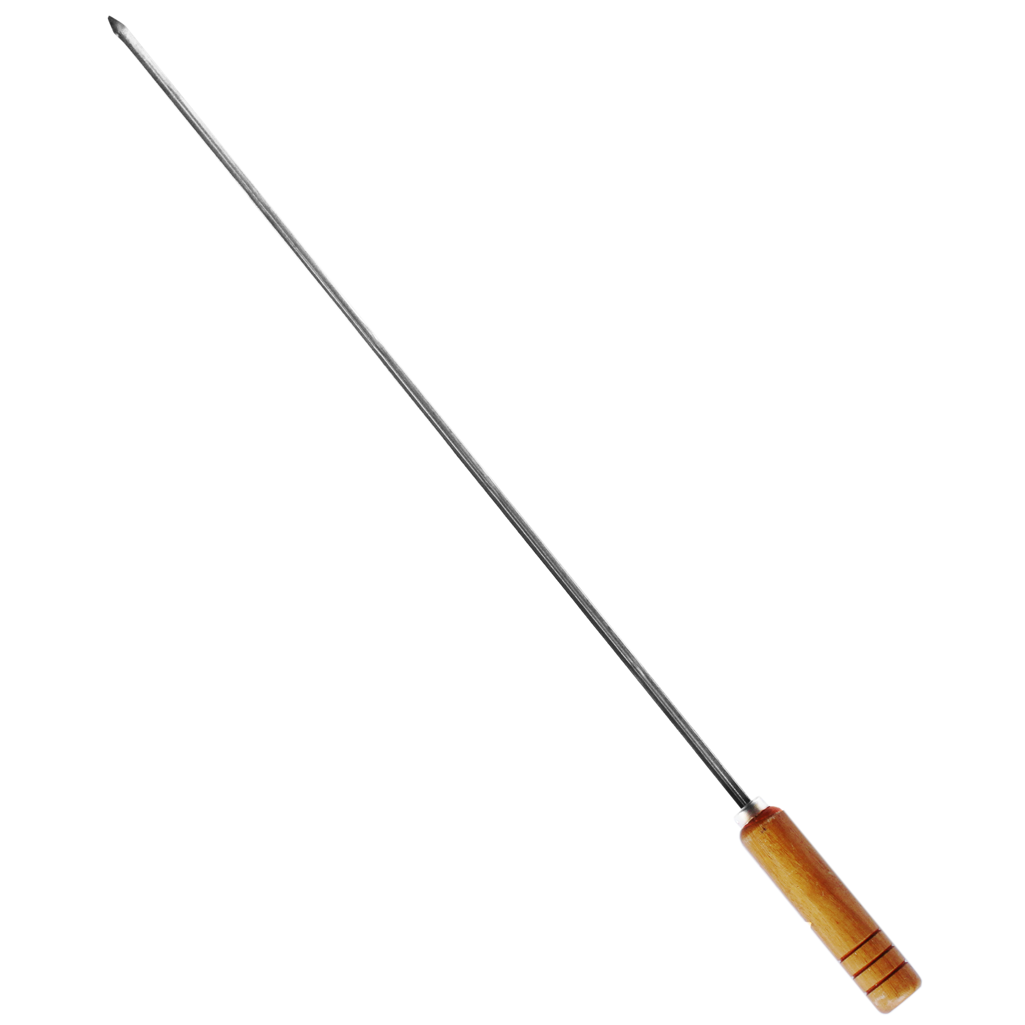 Espeto Duplo 70cm De Inox Com Cabo Madeira - Churrasco