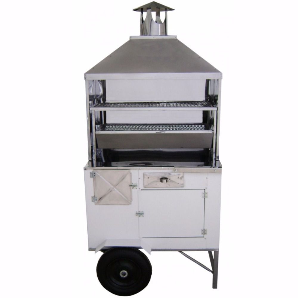 Espeto Churrasco 85cm Simples Aço Inox Carne Churrasqueira