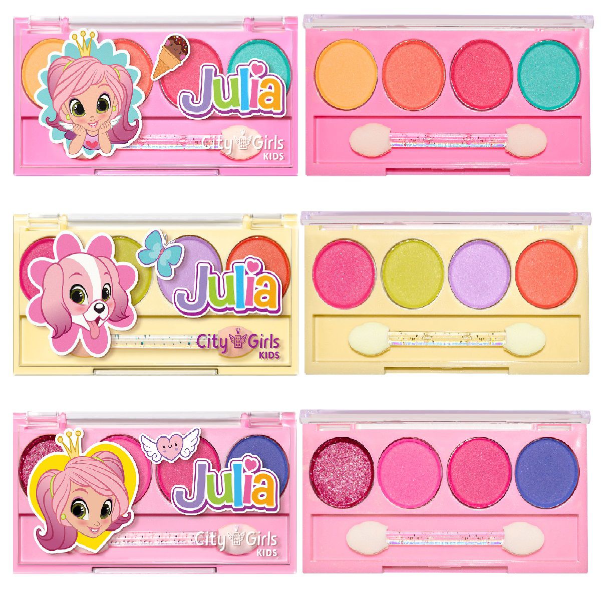 City Girls - Paleta de Sombras Maquiagem Infantil CGK033 - Box c