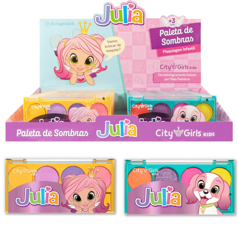 City Girls - Paleta de Sombras Maquiagem Infantil CGK033 - Box c