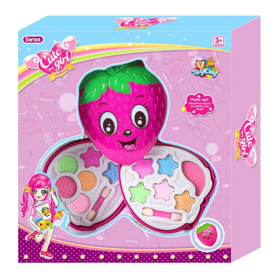 Brinquedo Infantil Kit Maquiagem para Boneca Little Beauty Morango