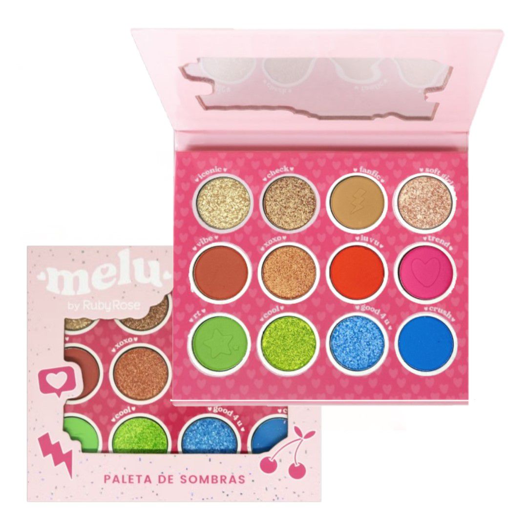 Ruby Rose Paleta De Sombras Melu 12 Cores HB1085 03 Unid