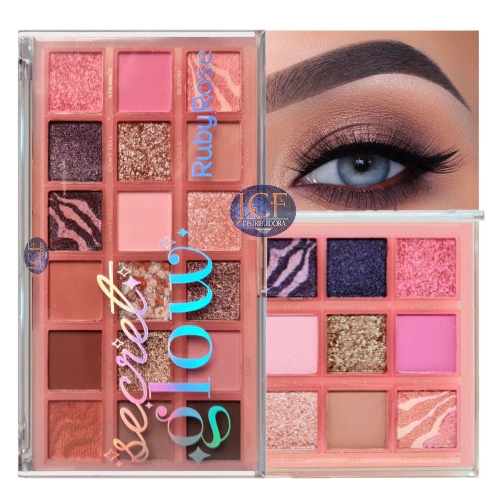 Ruby Rose Paleta De Sombras Secret Glow HB Unid Distribuidora JCF Fornecedor De