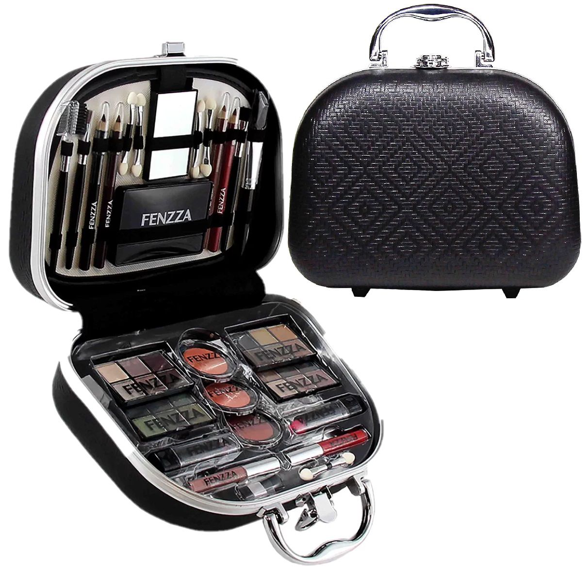 Fenzza - Maleta de Maquiagem Completa Preta FZ6001 - Distribuidora