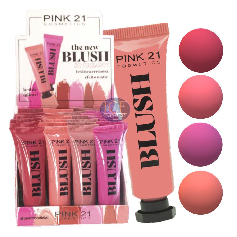 Pink 21 - Blush Cremoso com Efeito Matte CS3646 - 24 Unid - Distribuidora  JCF - Fornecedor de Maquiagem em Atacado, Cosméticos em Atacado,  Distribuidora Ruby Rose Atacado