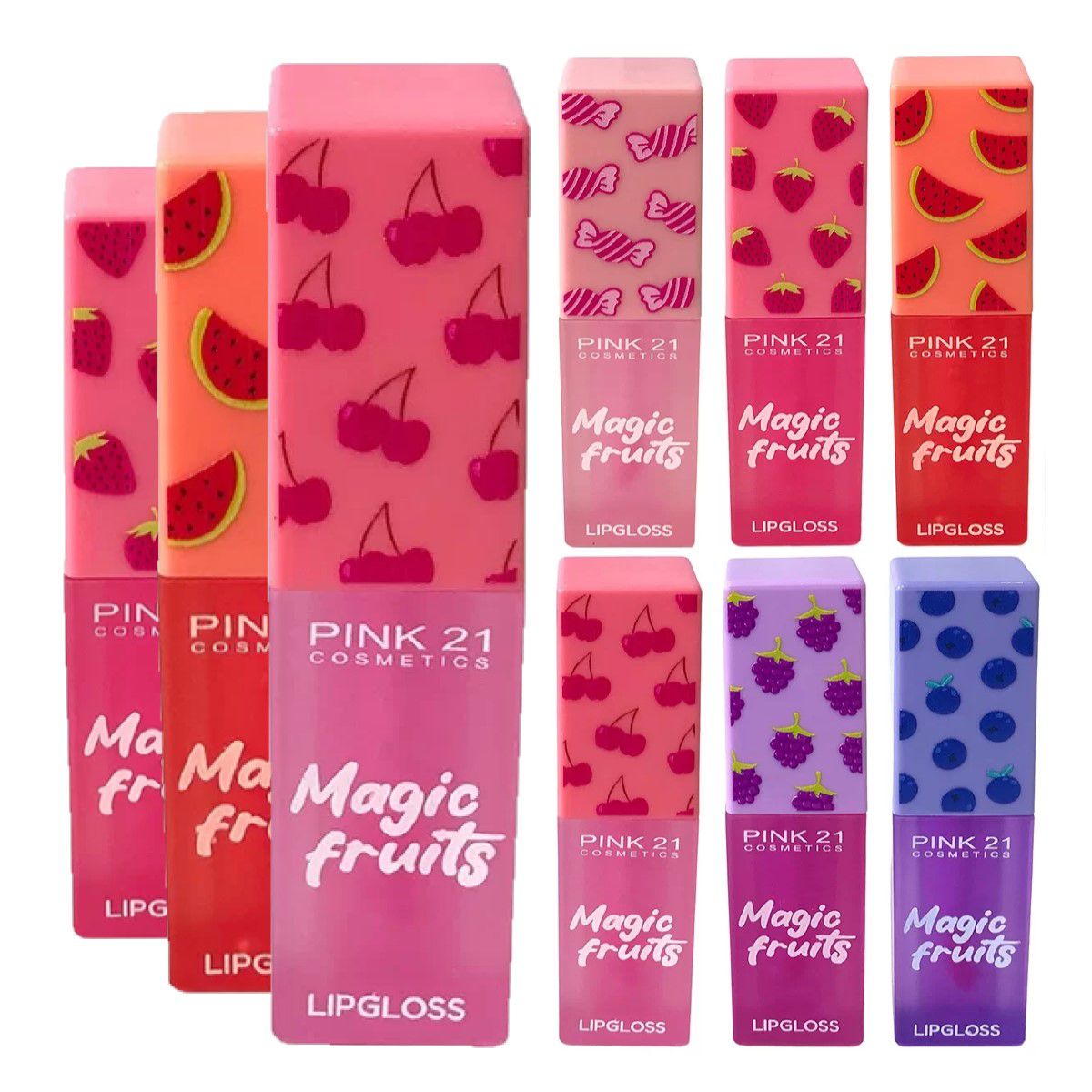 Pink21 - Lip Gloss Magic Fruits CS3660 - UNIT - Distribuidora JCF