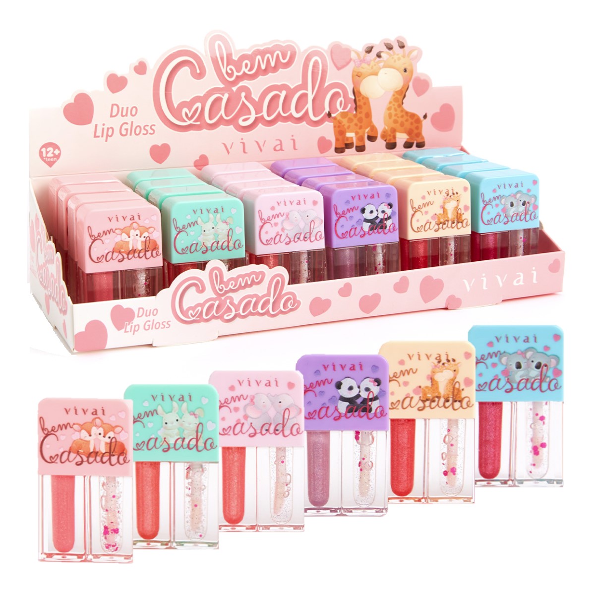 Vivai - Lip Gloss Duo Bem Casado 3104 - 24 UND - Distribuidora JCF