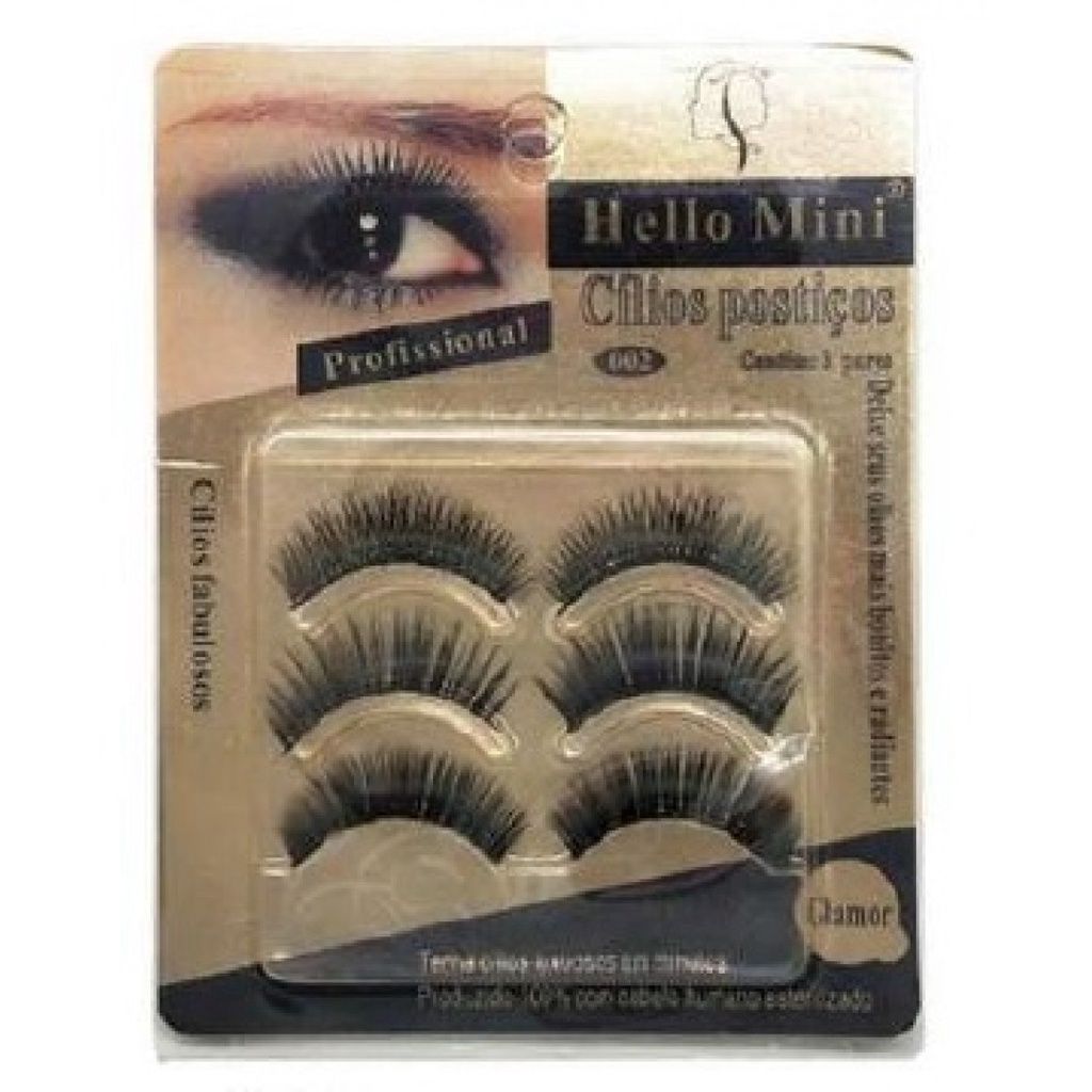 Hello Mini - Kit C/03 Pares de Cilios 002 CL014/2 - 06 UND ...