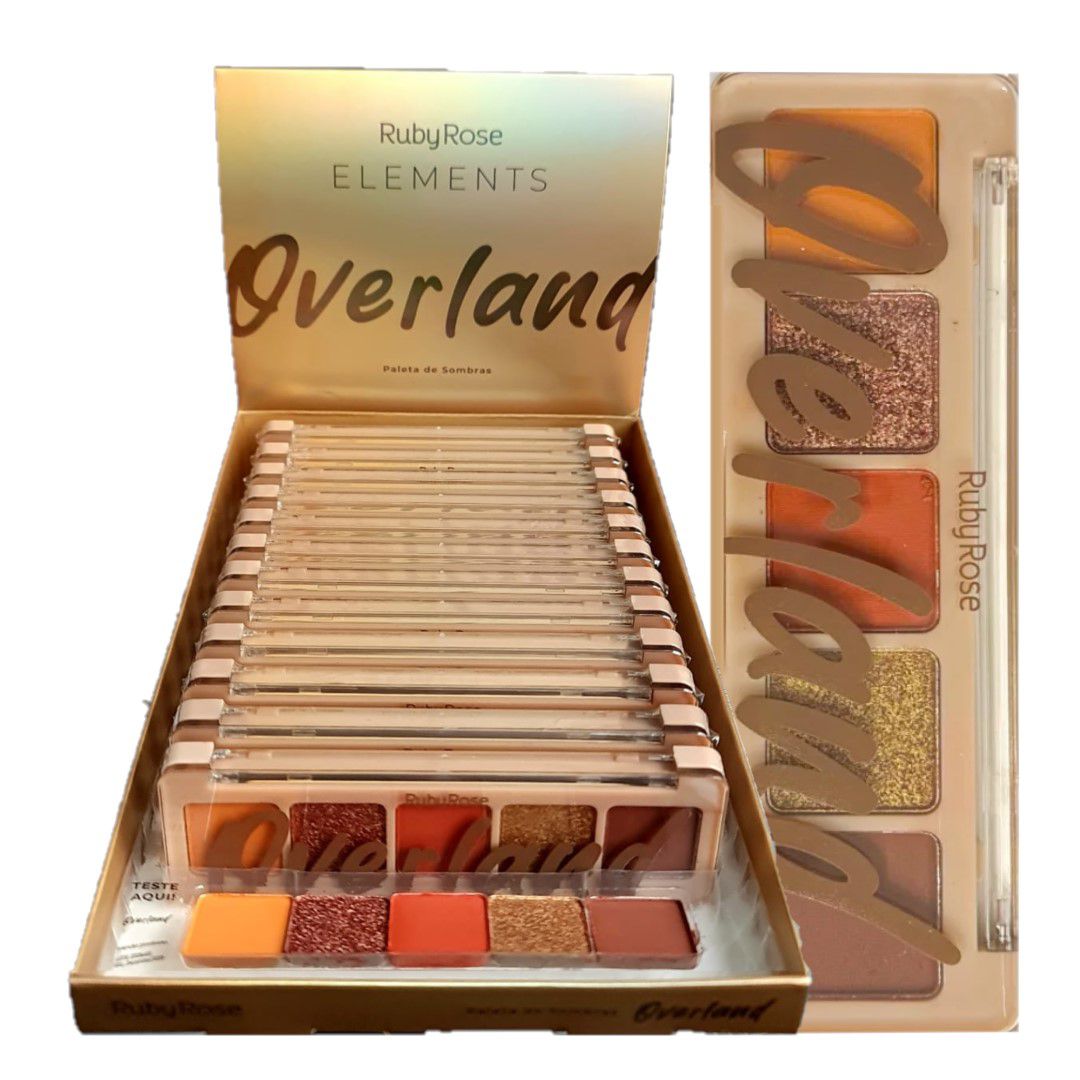 Ruby Rose - Paleta de Sombras Overland HBF533 - Box C/12 UND