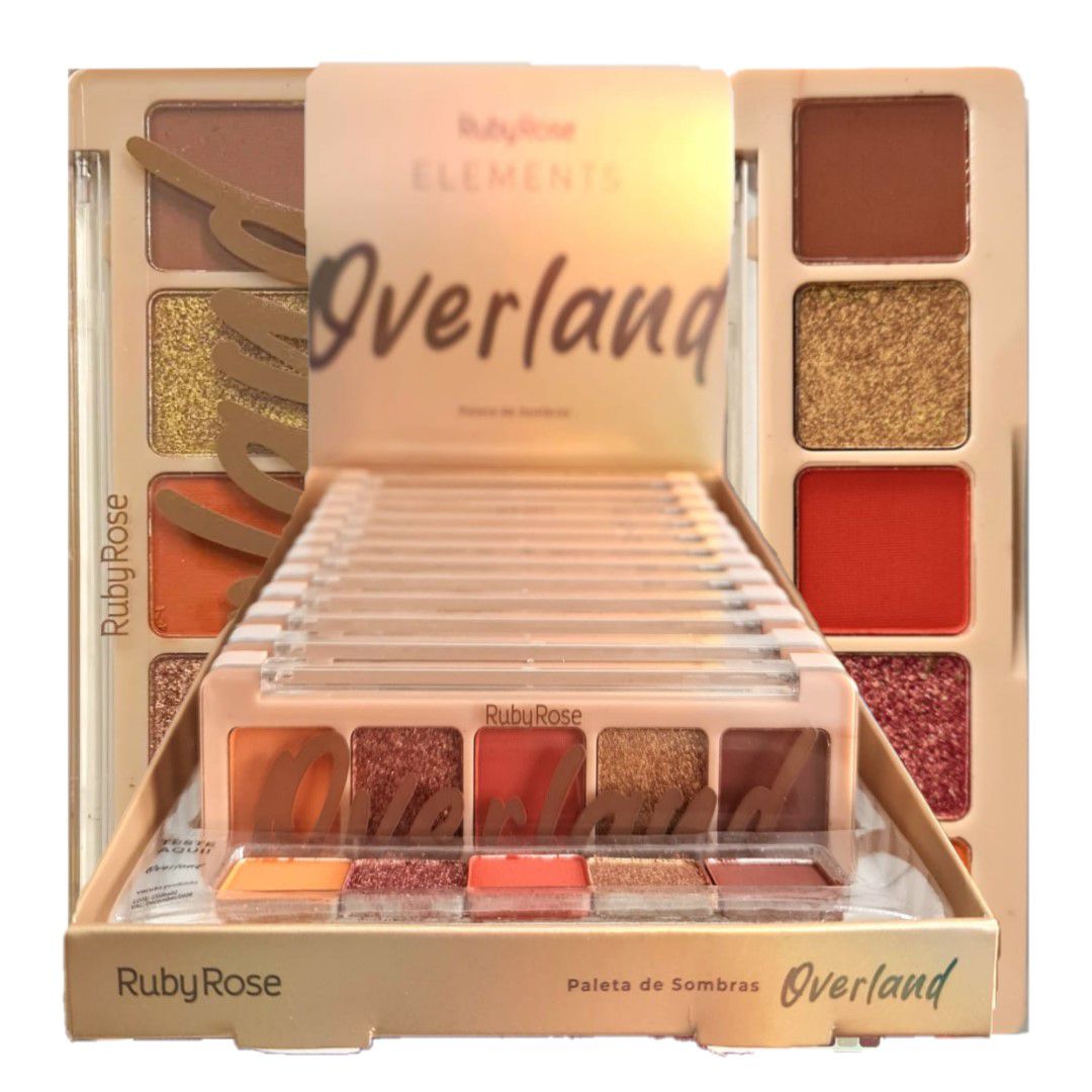Ruby Rose - Paleta de Sombras Overland HBF533 - Box C/12 UND