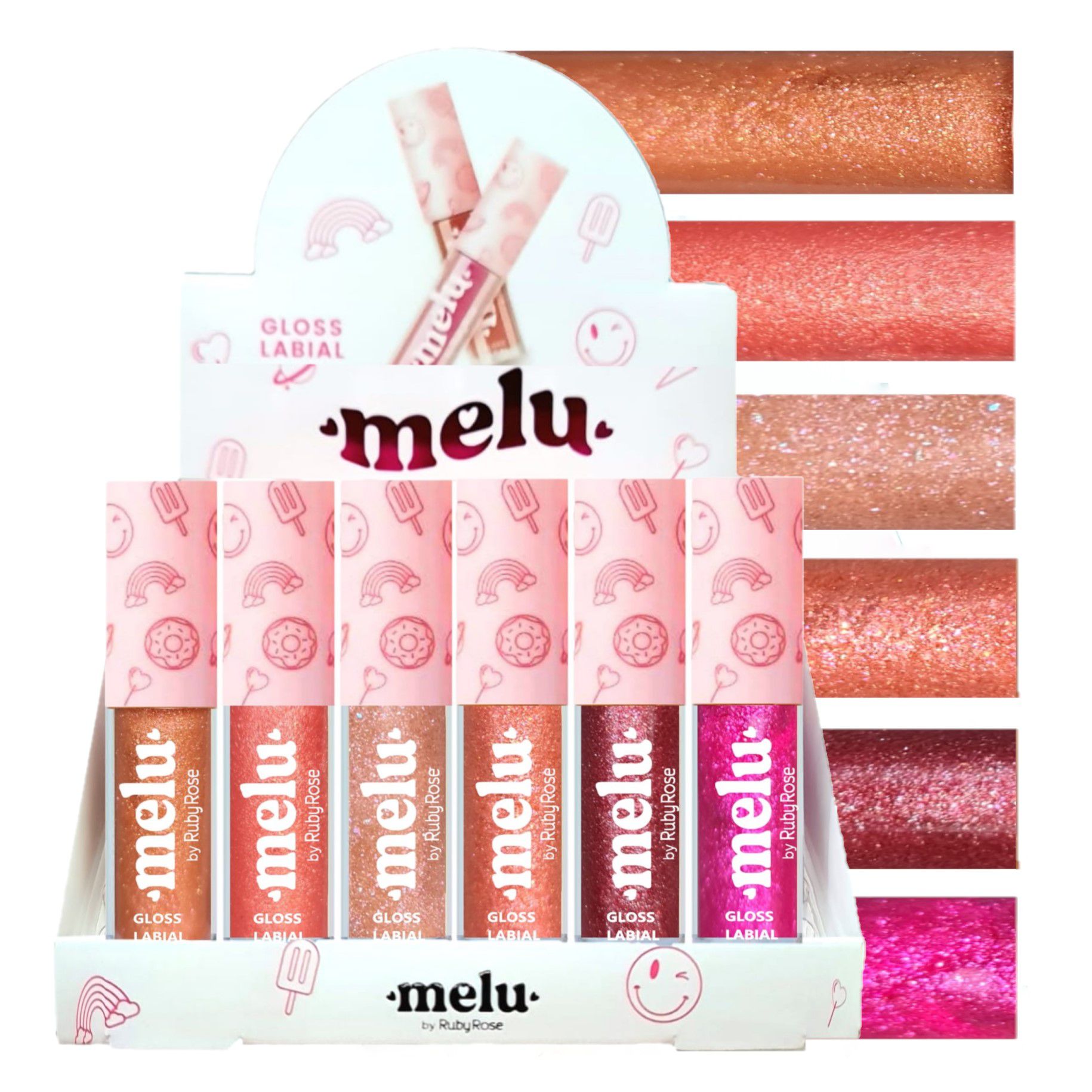 Ruby Rose - Lip Gloss Melu Brilhante RR8235 - 36 Unid