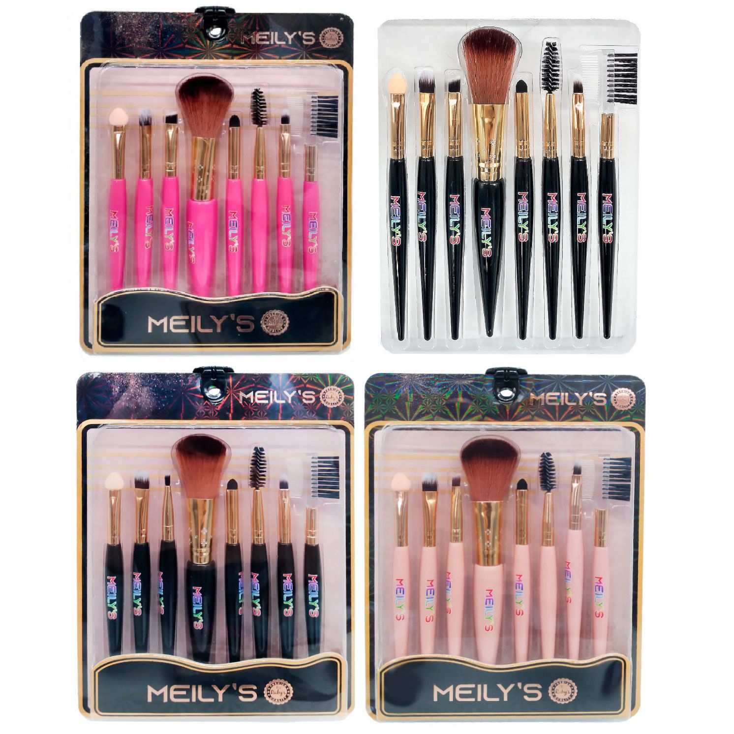 Meily's - Kit 8 Pinceis para Maquiagem MKP-146 - 3 Kits