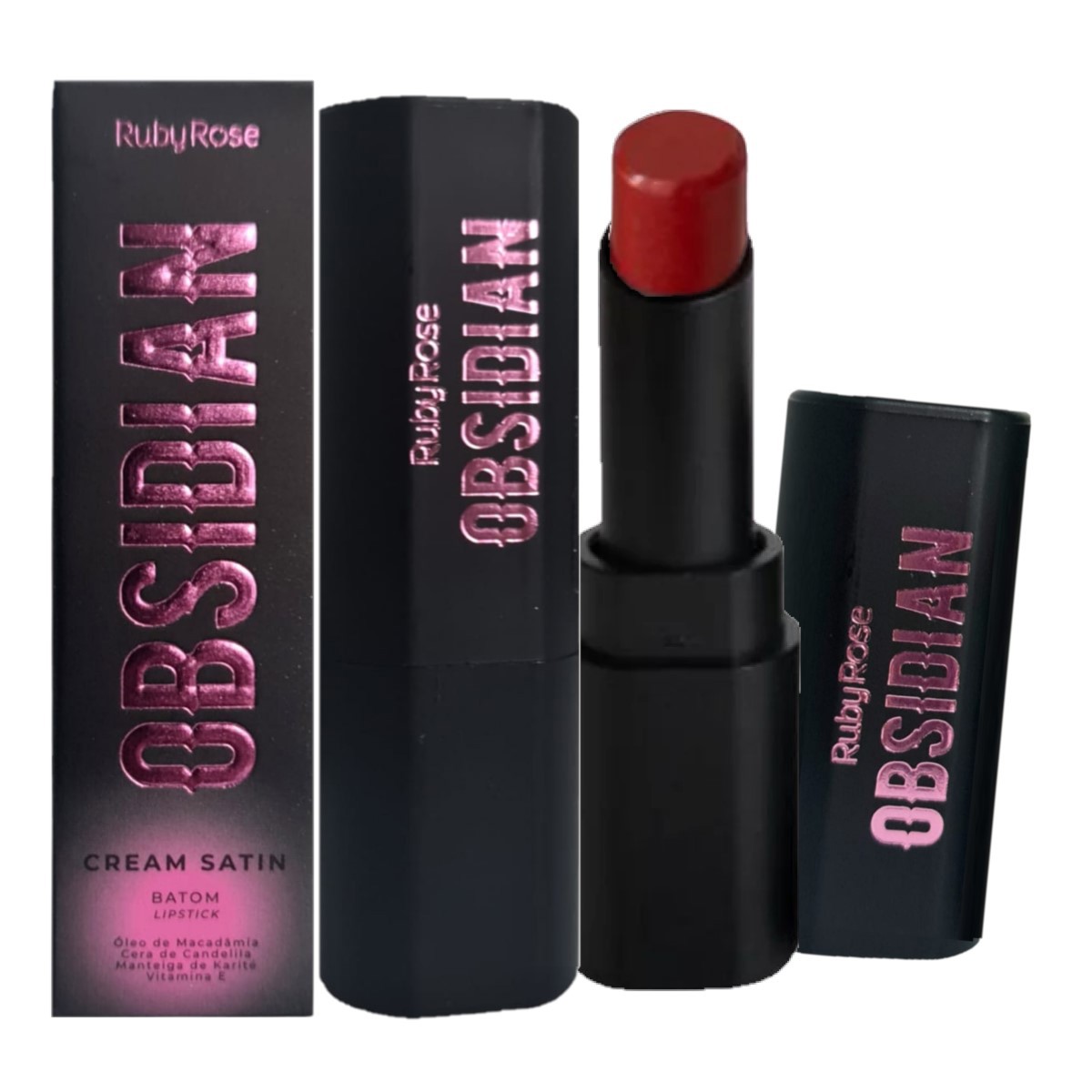 Ruby Rose - Batom Obsidian Cream Satin HB7000 - 6 Und