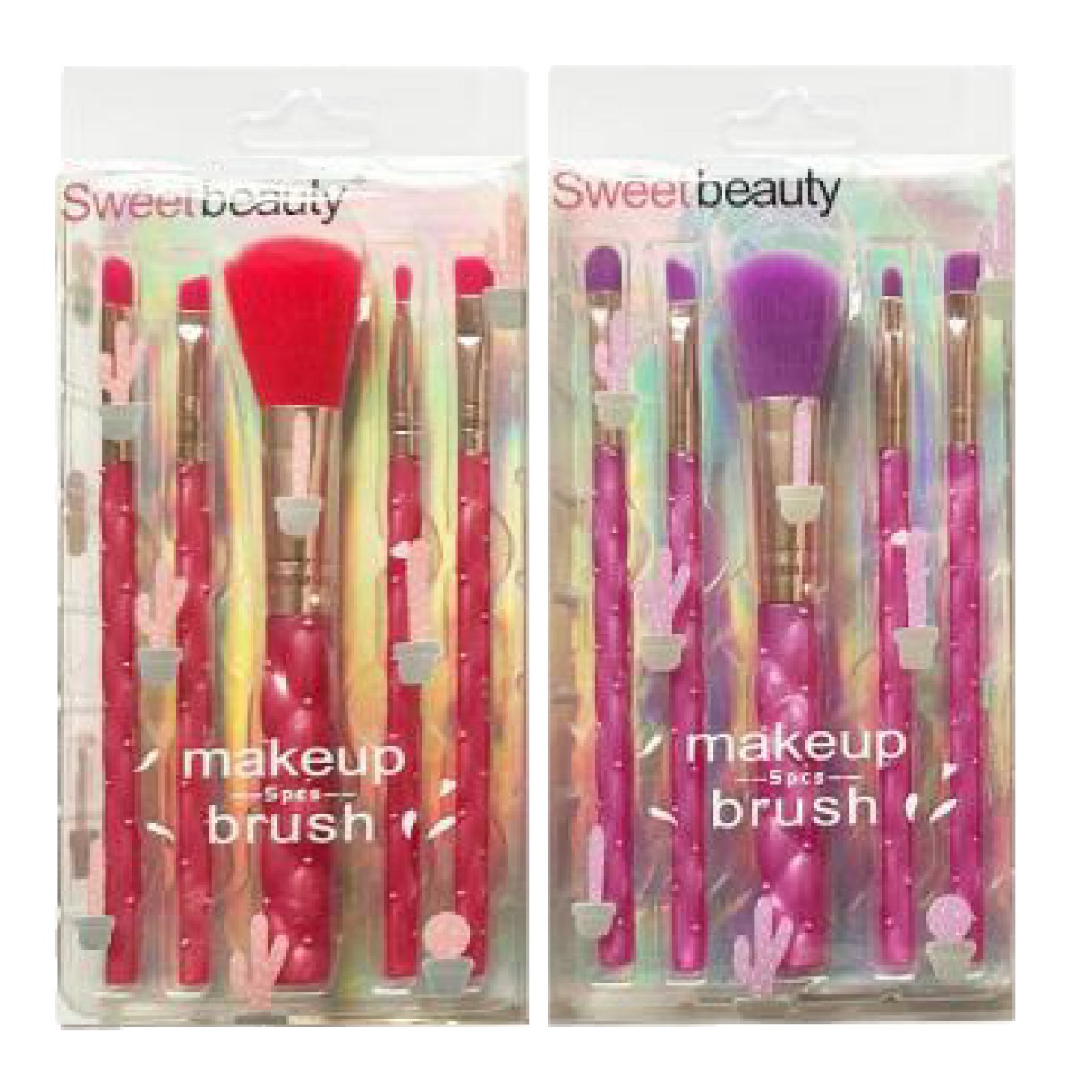 Sweet Beauty - Kit de Pinceis Cacto BKT486 - 1 Kit - Distribuidora