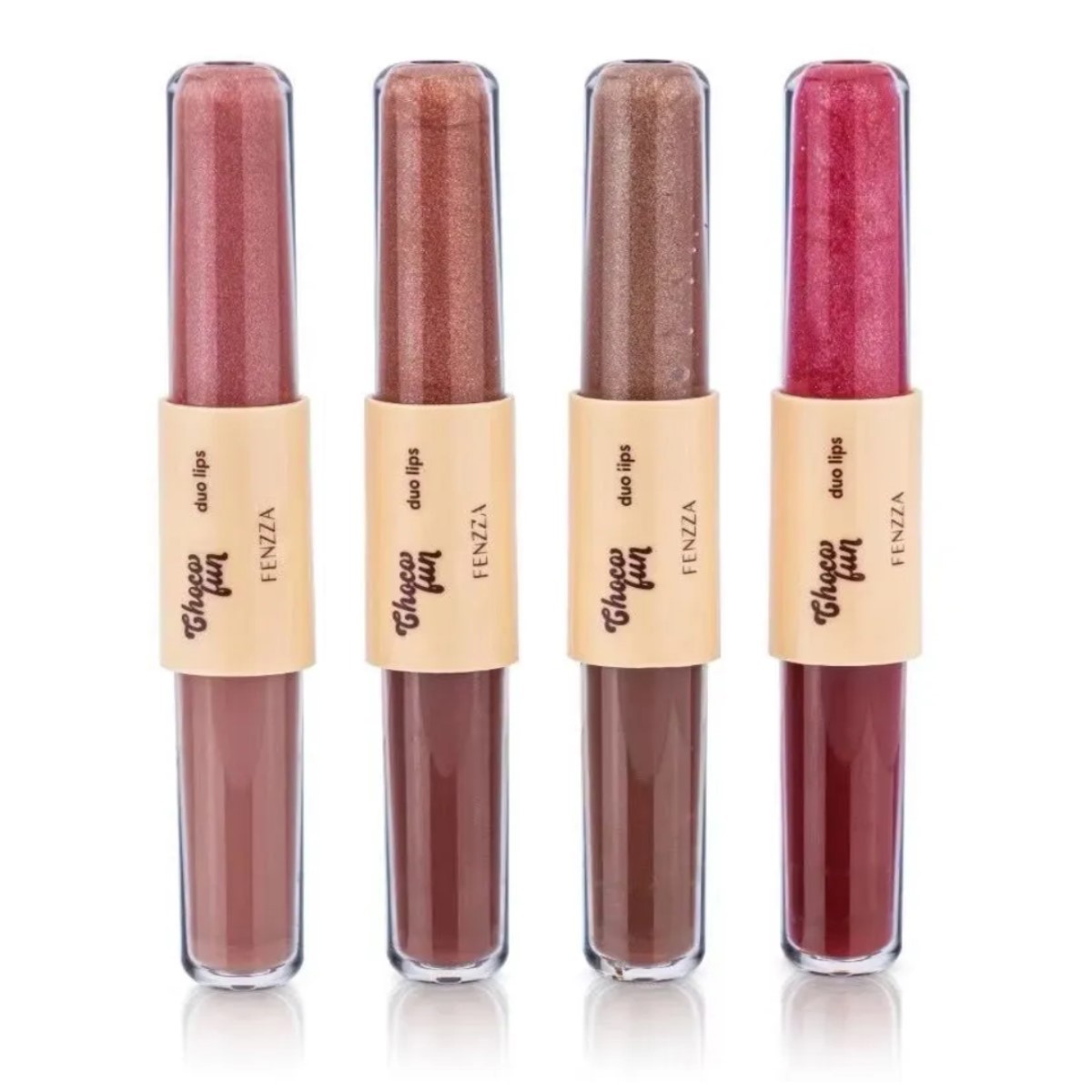 【narin】Make off R Sanders Perry（2個） Fenzza - Duo Lips Choco Batom e Gloss FZ20096 - BRIGADEIRO