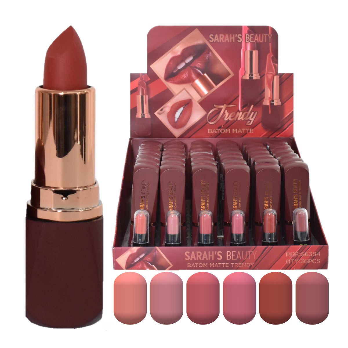 Sarahs - Batom Matte Trendy S6354 - 36 Und - Distribuidora JCF ...
