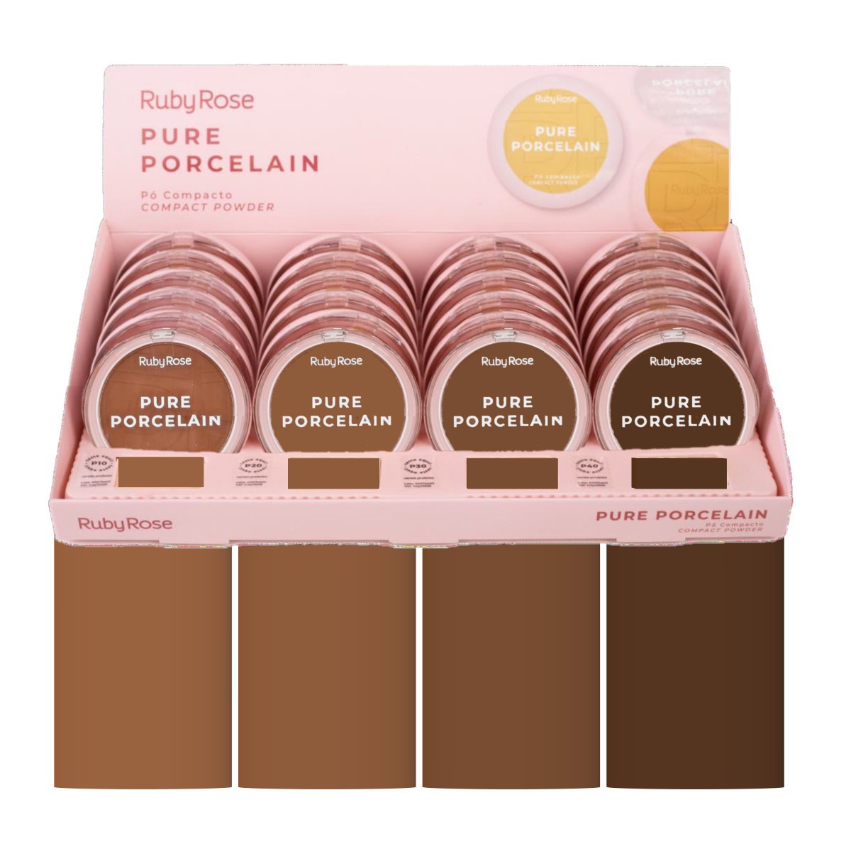 Ruby Rose - Po Compacto ESCUROS Porcelain HBM401G2 - 4 Und