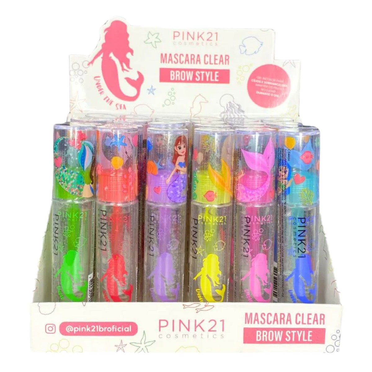 Pink 21 - Mascara de Cilios Incolor CS4494 - 24 Und