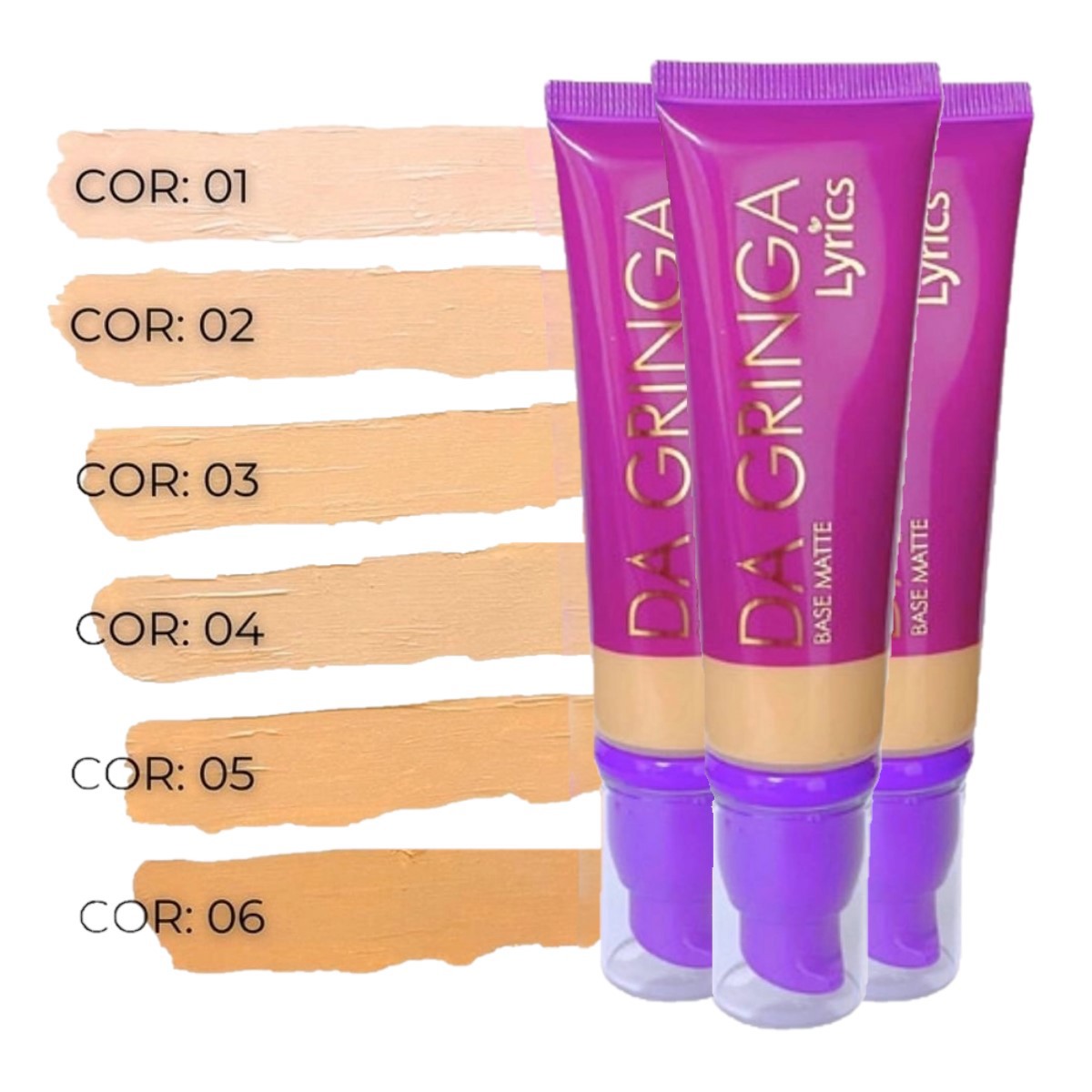 【未開封】MAQuillAGE FLAT CHANGE BASE 6g × 3個 Lyrics - Base Matte da Gringa Pump HB102537 - 6 Und