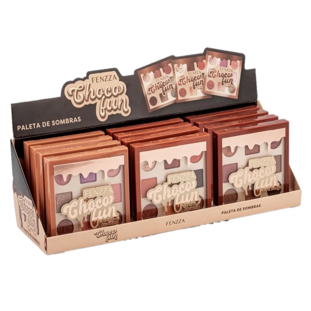 Fenzza - Paleta de Sombras Choco Fun FZ10090 - 12 Und