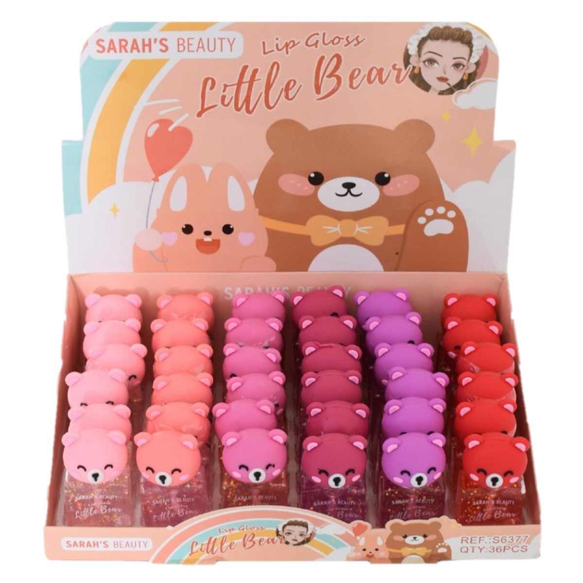 Sarahs - Lip Gloss Urso Little Bear S6377 - 6 Und ( Validade: 11