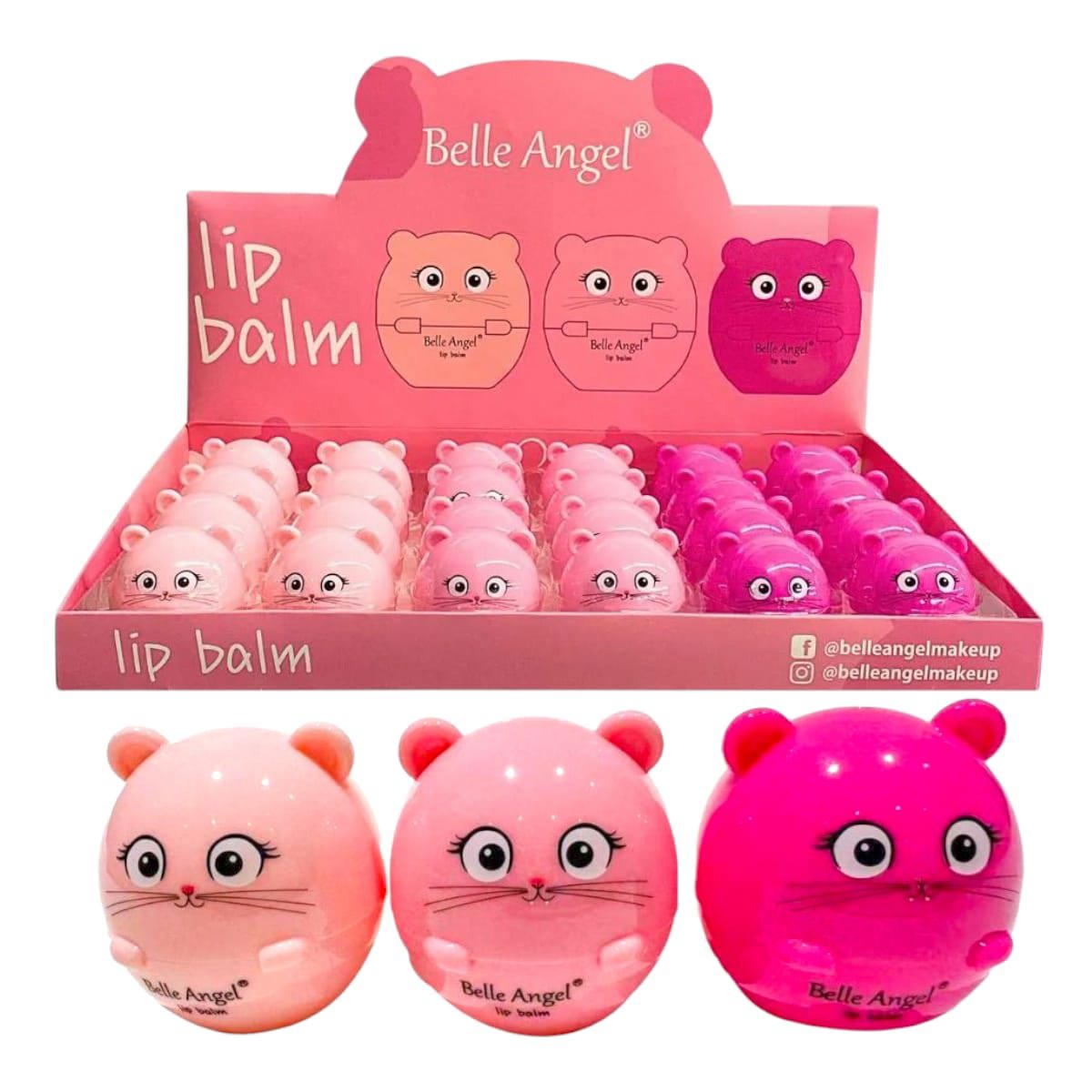 Belle Angel - Lip Balm Hamster B158 - 24 Und - Distribuidora JCF