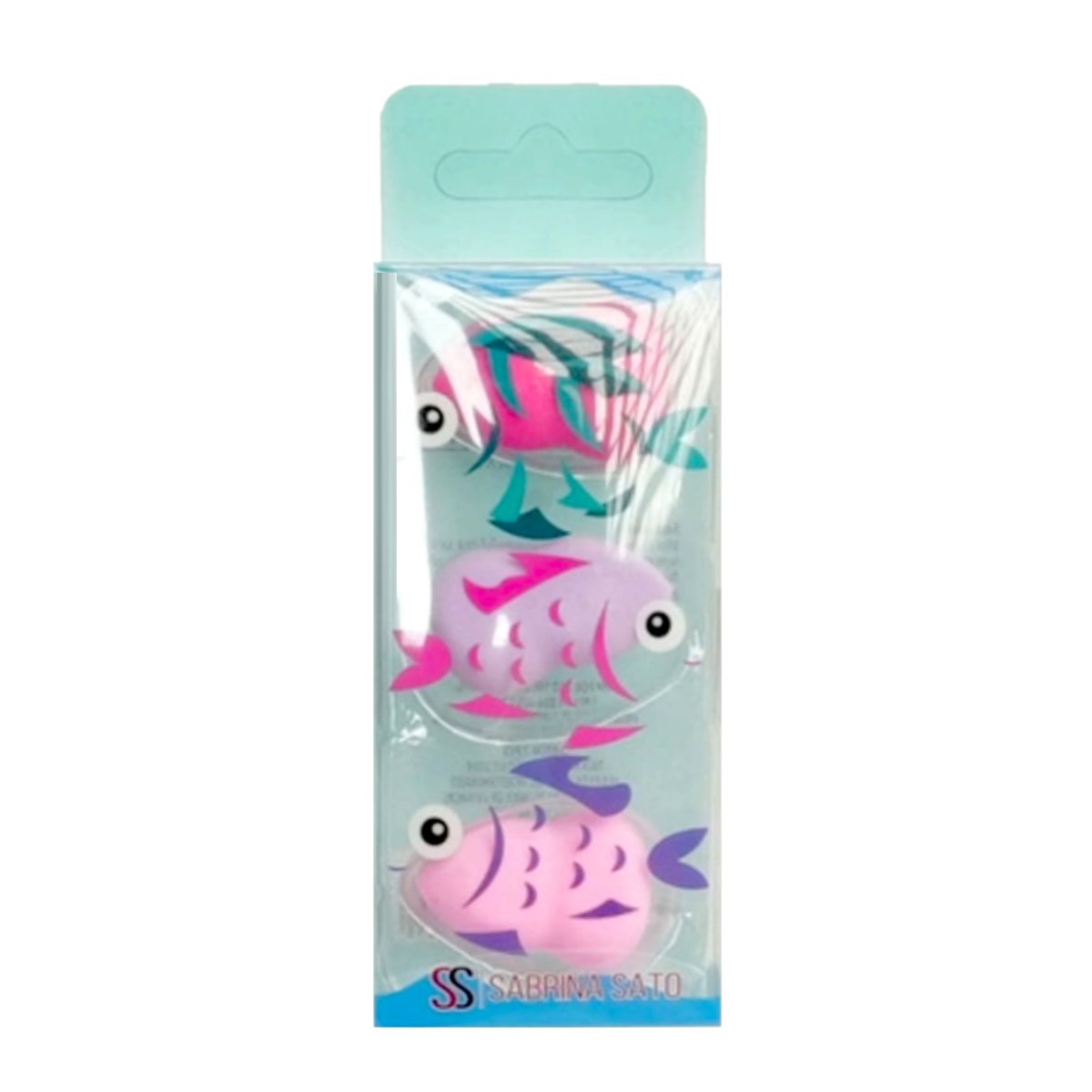 Sabrina Sato - Kit 3 Mini Esponjas Peixe SP2005 - 6 Kits