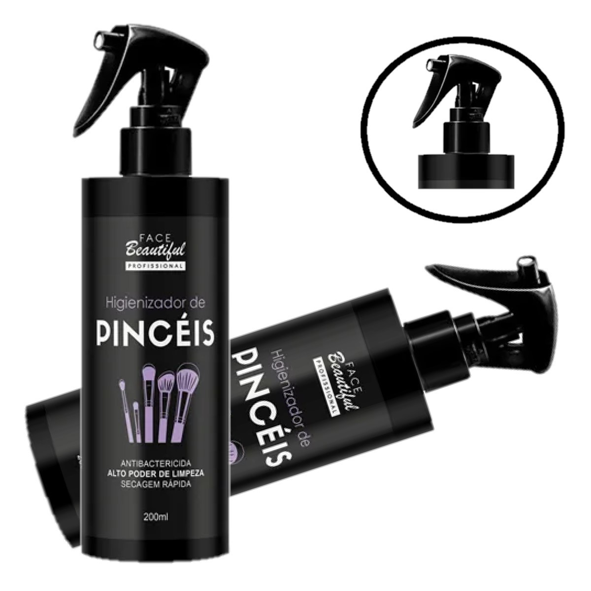 Face Beautiful - Higienizador de Pinceis Spray FB378 - 12 Und