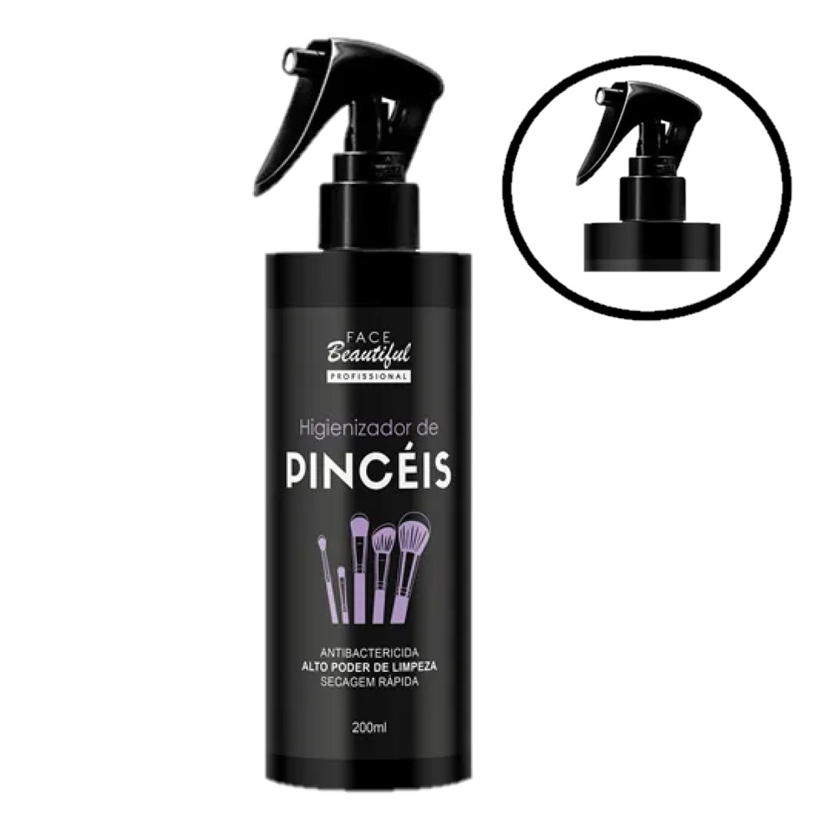 Face Beautiful - Higienizador de Pinceis Spray - 6 Und