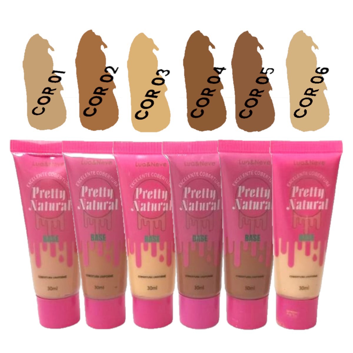 Lua e Neve - Base Liquida Pretty Natural LN09006 - 24 Und ...