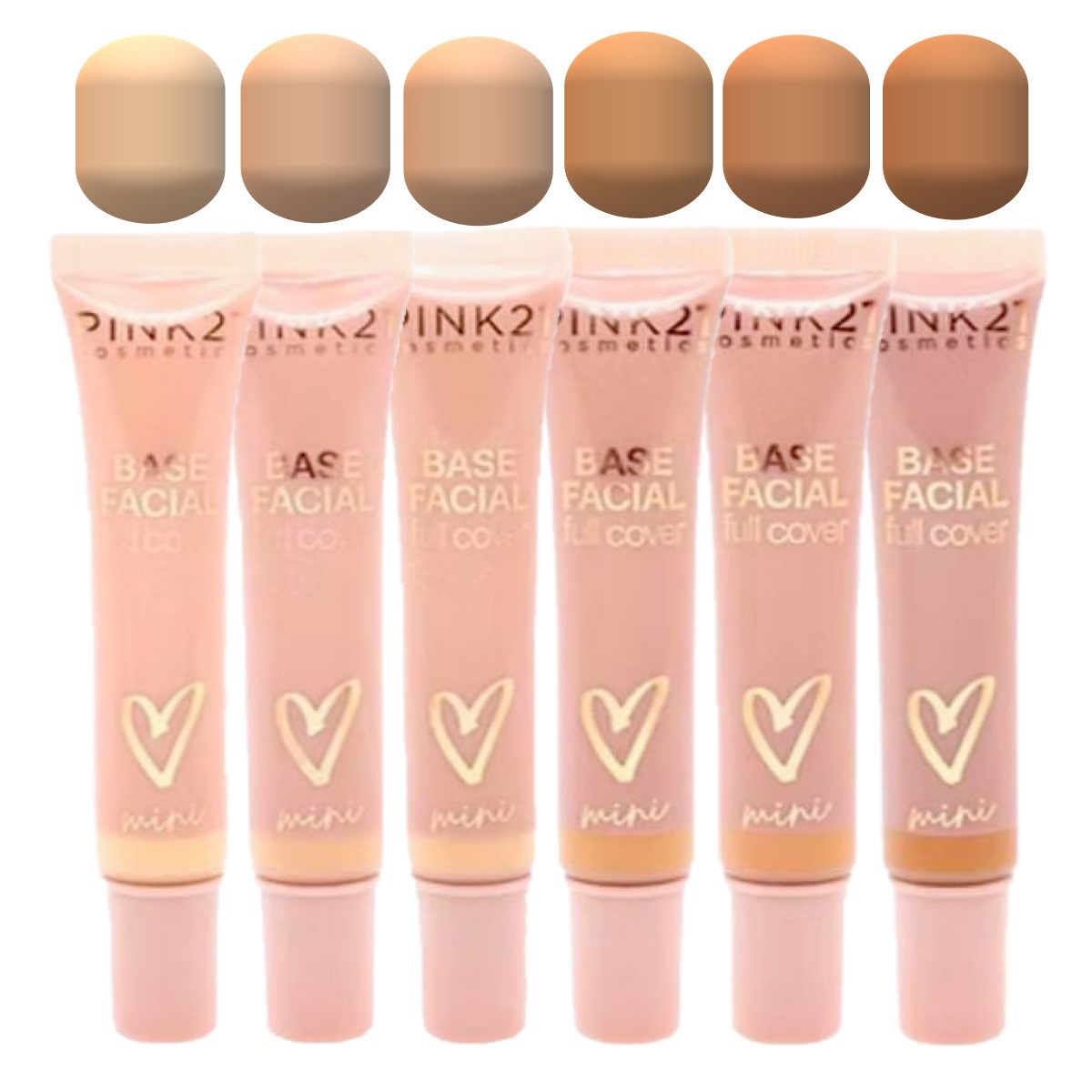 Pink 21 - Base Facial Cores Escuras CS5045 - 24 Und