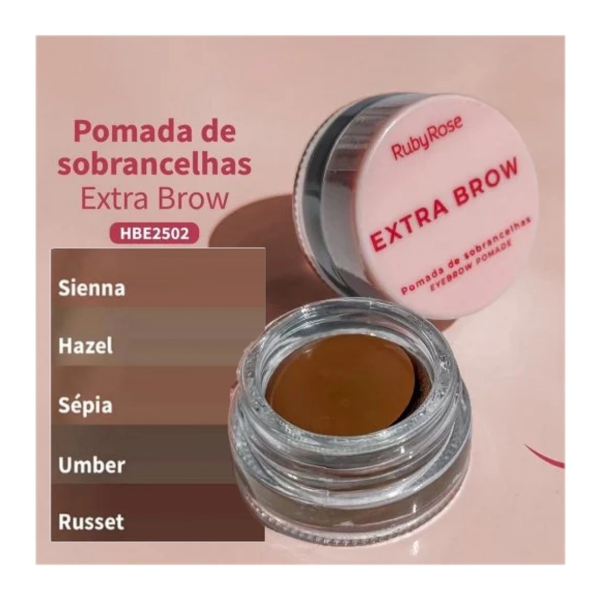 Ruby Rose - Pomada de Sobrancelhas Extra Brow E2502 - 36 Und