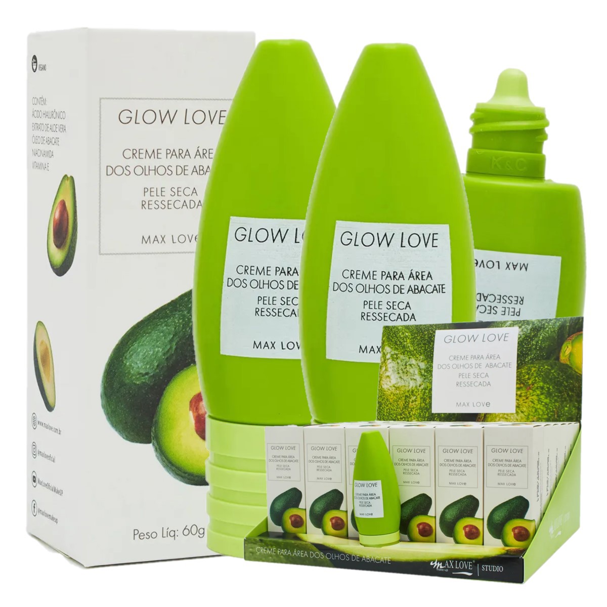 Max Love - Creme Para Area dos Olhos Abacate - Distribuidora JCF