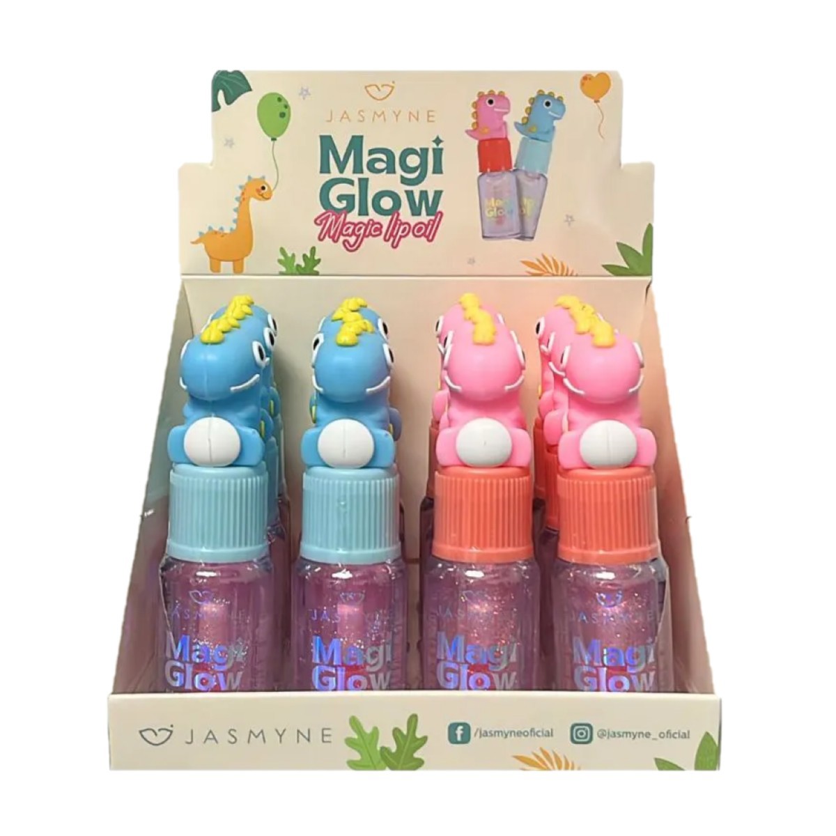 Jasmyne - Lip Oil Magi Glow Dino JSJ18032 - 12 Und - Distribuidora
