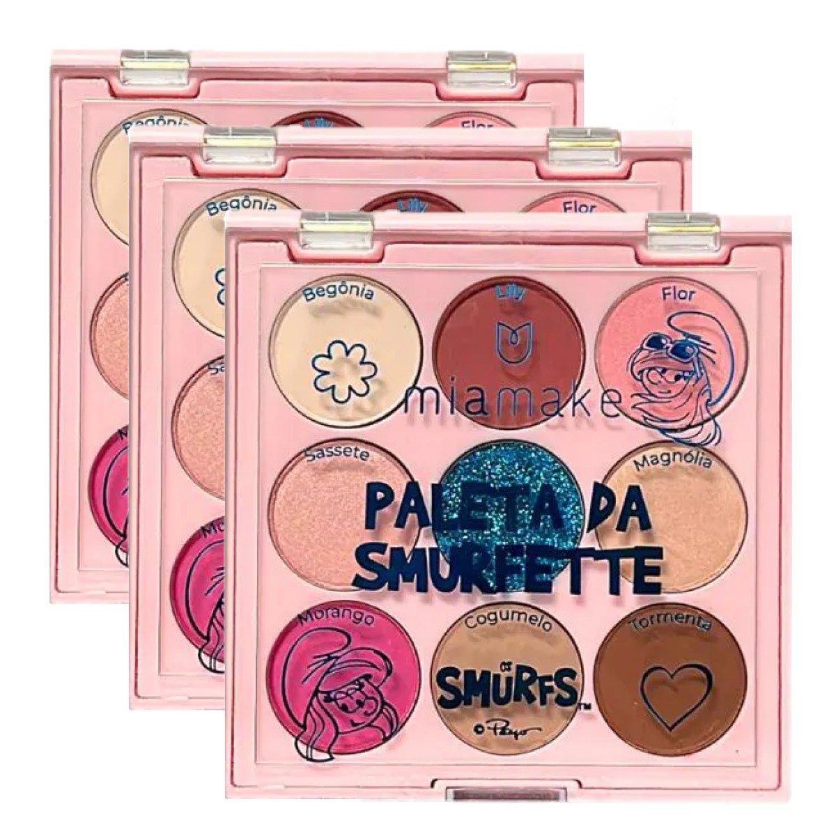 Mia Make - Paleta de Sombras SMURFS 562 - Distribuidora JCF