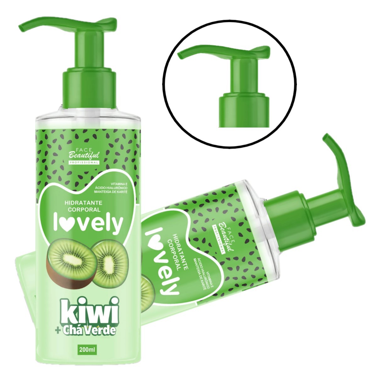 Face Beautiful - Hidratante Kiwi Cha Verde Vegan FB486 -6 Un