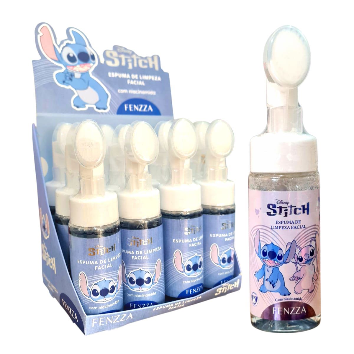 Fenzza - Espuma Limpeza Facial Stitch e Angel Disney - 6 Und