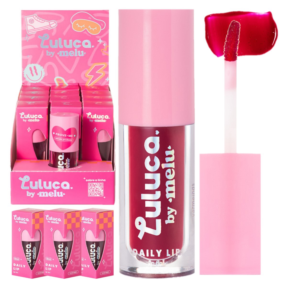 Ruby Rose - Lip Tint Luluca Melu L6604 Vivid Violet - 6 Und