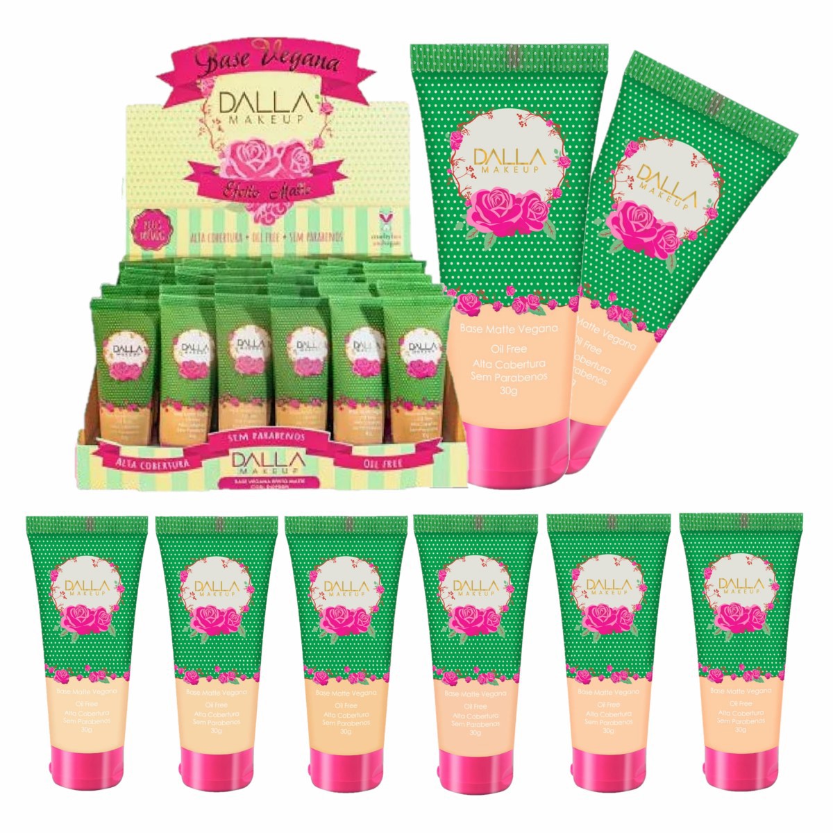 Dalla - Base Matte Vegano Peles Claras DL0904C - Cor 01 ( Validade