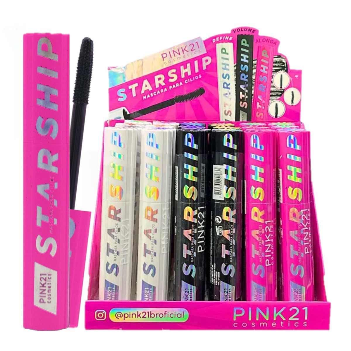 Pink 21 - Mascara de Cilios Starship CS5830 - 6 Und