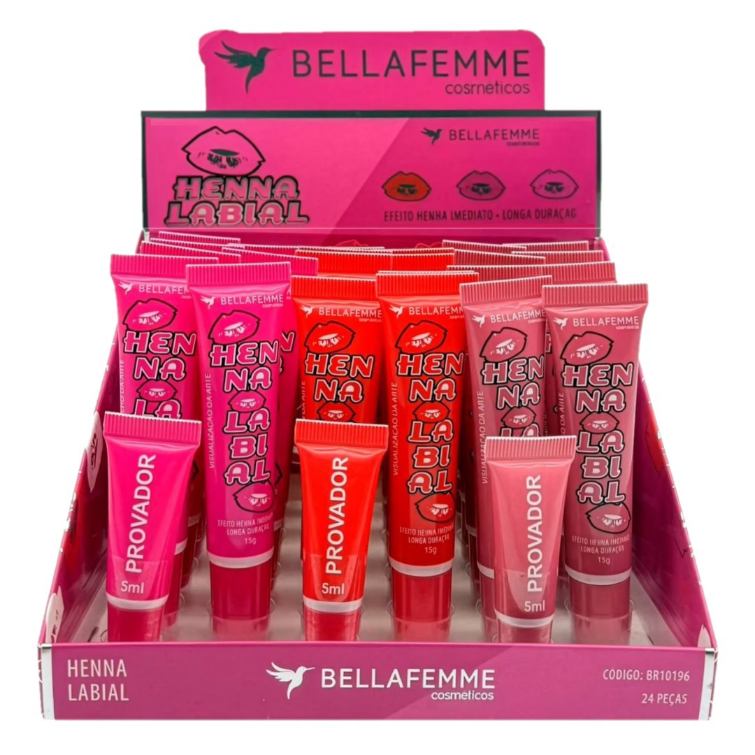 Bella Femme - Henna Labial BF10196 - 3 Und - Distribuidora JCF