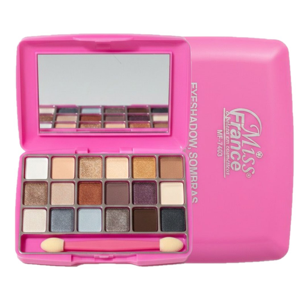 Miss France - Paleta de Sombras 18 Cores MF7403 - 4 Und