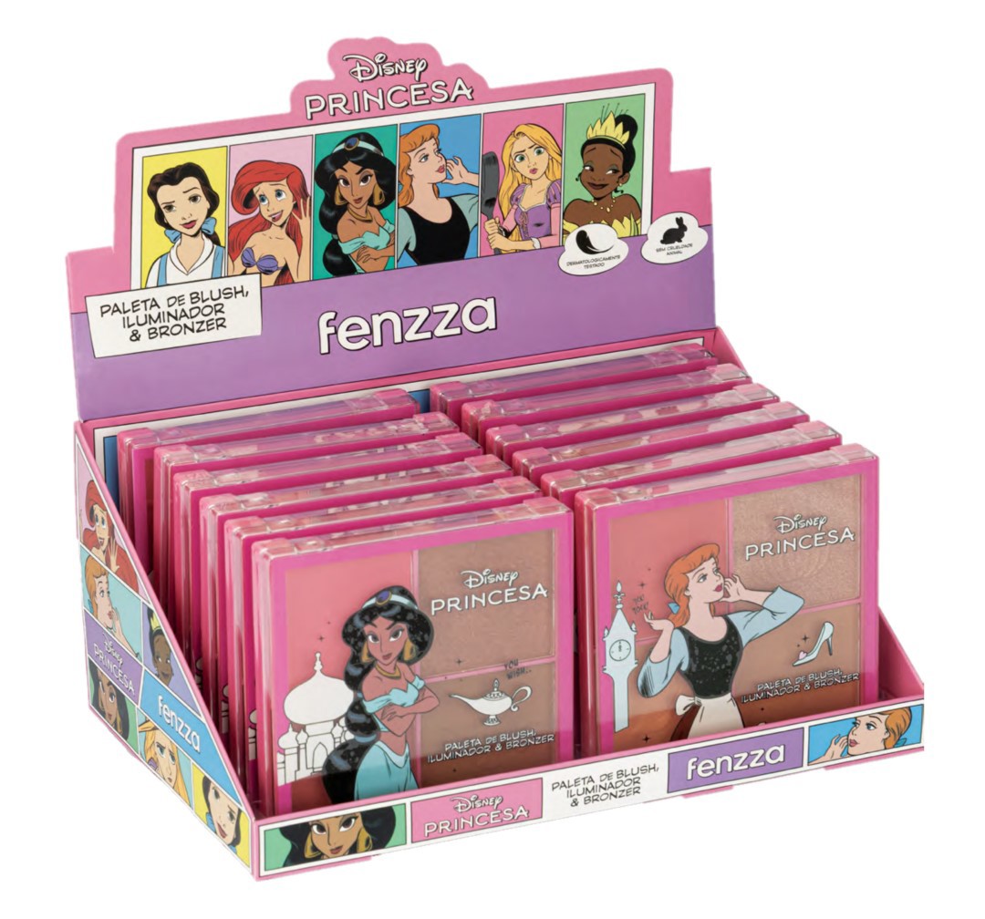Fenzza - Paleta Blush Iluminador Contorno DIS128 - 06 Und
